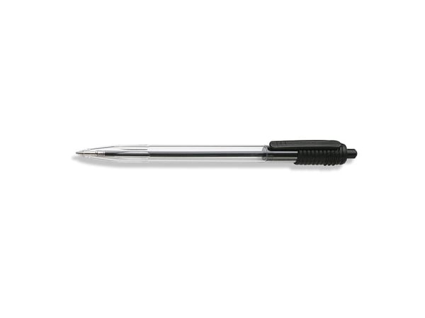 Kuglepen, Wiz, 0,7 mm, medium, sort, pakke a 50 stk