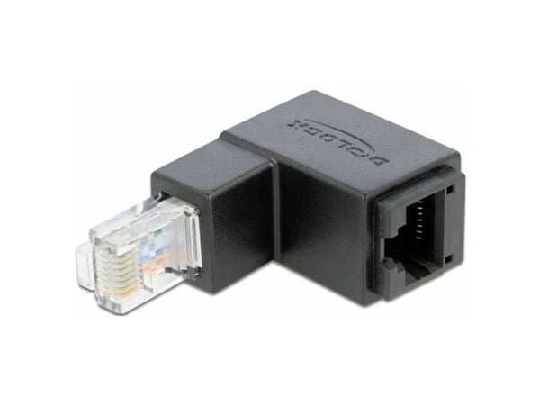 Delock - Nettverksadapter - RJ-45 (hann) nedvinklet til RJ-45 (hunn) rett - UTP - CAT 6
