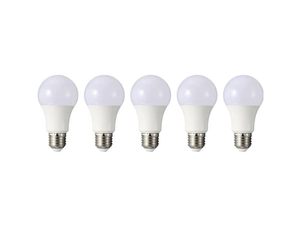 Sygonix SY-6649656 LED-lampe (RGB) EEK F E27 14 W = 100 W varm hvit (Ø x H) 60 mm x 113 mm 5 stk