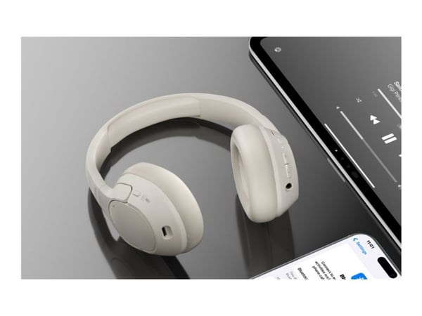 Belkin SoundForm Isolate - Hodetelefoner med mikrofon - full størrelse - Bluetooth - trådløs, kablet - aktiv støydemping - USB-C, 3,5 mm jakk - lyd...