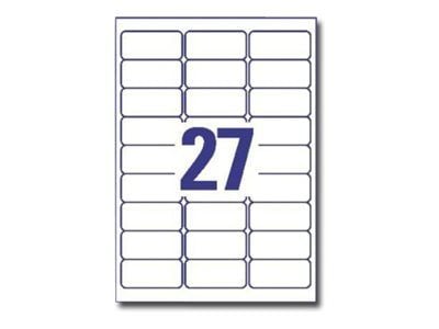 Avery Address Labels - Gjennomsiktig - 63.5 x 29.6 mm 675 etikett(er) (25 ark x 27 adresselapper