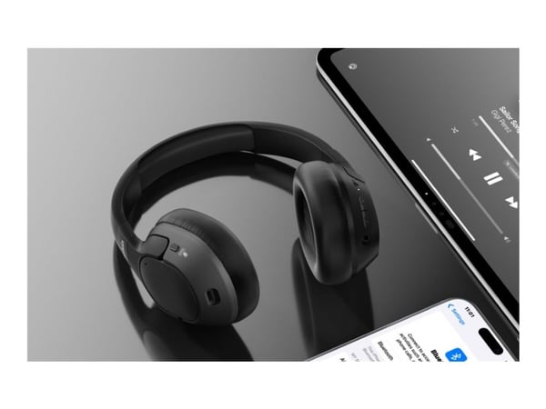 Belkin SoundForm Isolate - Hodetelefoner med mikrofon - full størrelse - Bluetooth - trådløs, kablet - aktiv støydemping - USB-C, 3,5 mm jakk - lyd...
