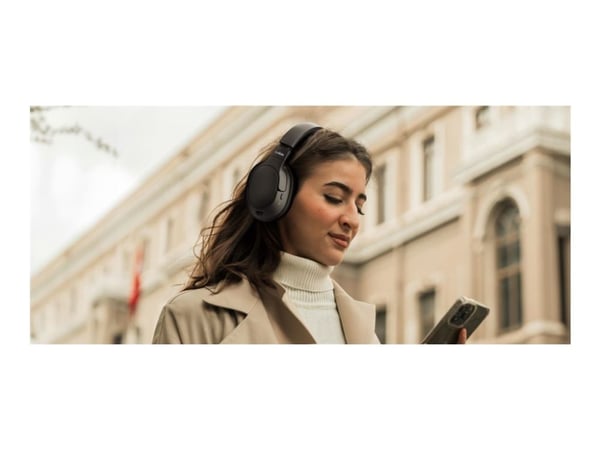 Belkin SoundForm Isolate - Hodetelefoner med mikrofon - full størrelse - Bluetooth - trådløs, kablet - aktiv støydemping - USB-C, 3,5 mm jakk - lyd...