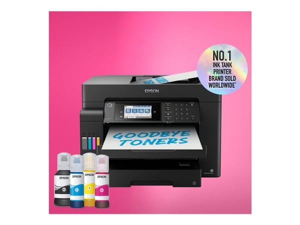 Epson EcoTank ET-16605 - Multifunksjonsskriver - farge - ink-jet - ITS - A3 (medie) - opp til 25 spm (trykking) - 550 ark - 33.6 kbps - USB, LAN, U...