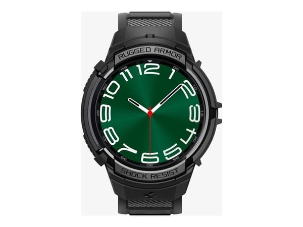 Spigen Rugged Armor Pro - Håndleddsbag for smartarmåndsur - robust - termoplast-polyuretan (TPU) - svart - for Samsung Galaxy Watch6