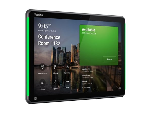 Yealink RoomPanel Plus - Skjerm for tilgjengelighet for møterom - med kamera - trådløs, kablet - 802.11a/b/g/n/ac, Bluetooth 5.2 LE - 10/100 Ethernet