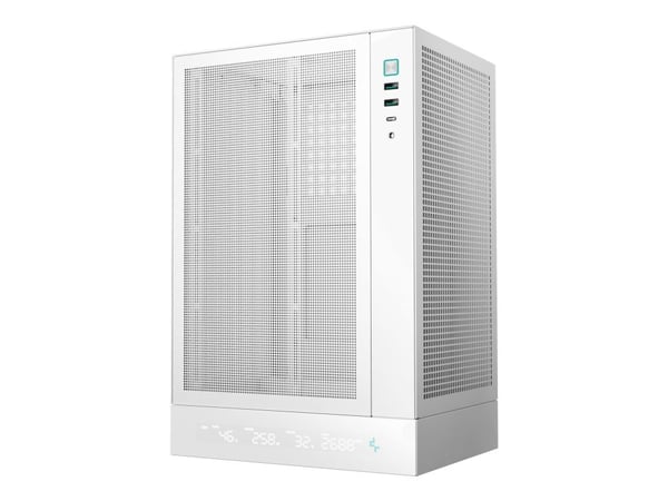 DeepCool CH170 DIGITAL - Mini-ITX - ingen strømforsyning (ATX / SFX / SFX-L) - hvit - USB/lyd