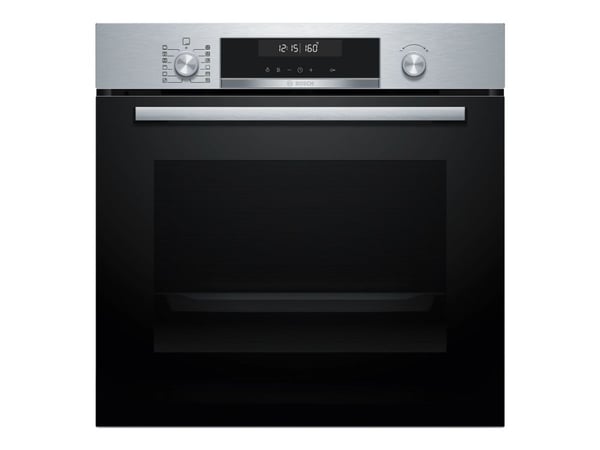 Bosch Serie | 6 HBG578BS3 - Ovn - innebygd - fordypning - bredde: 56 cm - dybde: 55 cm - høyde: 58.5 cm - med selvrens - Klasse A+ - rustfritt stål