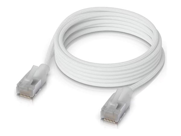 Ubiquiti UACC-Cable-Patch-EL-C6A-2M-W, 2 m, Cat6a, RJ-45, RJ-45, Läpikuultava, Valkoinen
