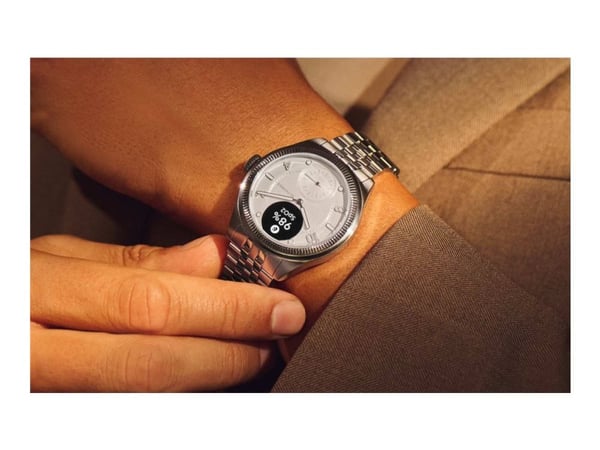 Withings ScanWatch Nova - Brilliant Edition - 39 mm - rustfritt stål - hybridsmartur med bånd - metall - display 0.63" - grayscale - Bluetooth LE, ...