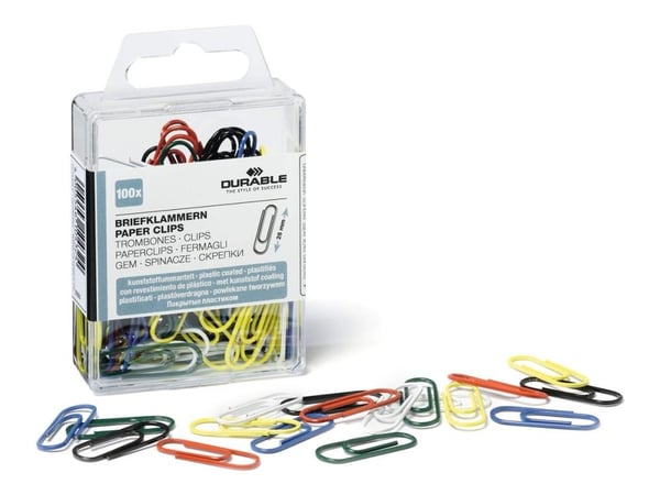 DURABLE - Binders - round - 26 mm - metall - plastdekket - assorterte farger - pakke av 100
