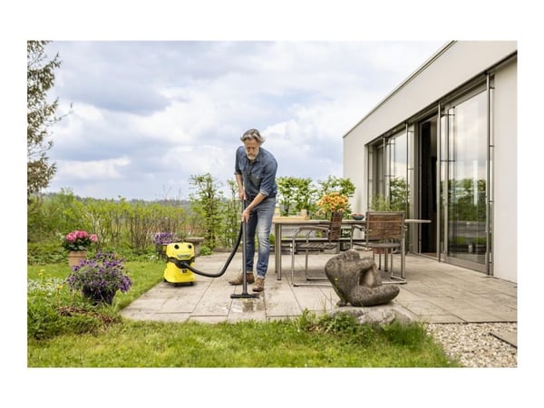 Kärcher WD 4-18 Dual - Støvsuger - kanister - pose / uten pose - gul - ingen batteri, ingen lader