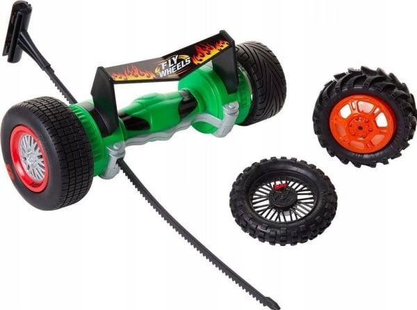 Jakks Pacific 4 dekk + Turbo Launcher, Fly Wheels, grønn (for gutter 8+ år)