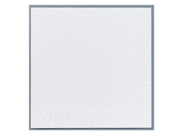 Duni - Serviett - Størrelse 24 x 24 cm - avhendbar - hvit (en pakke 500)