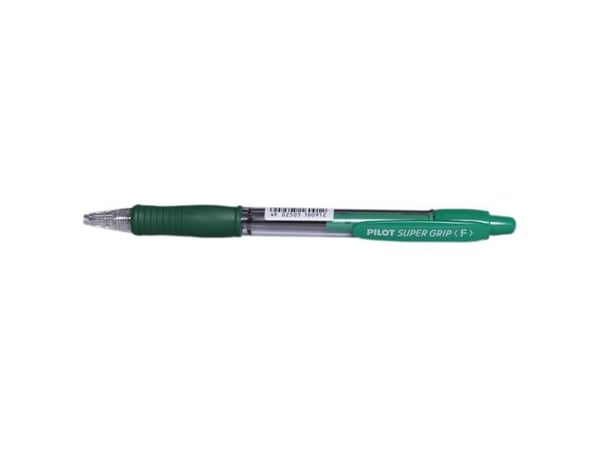 Kuulakärkikynä pilot supergrip fine vihreä 12 kpl laatikko.