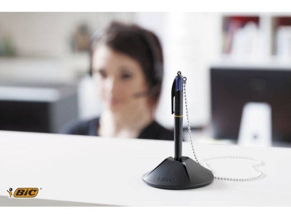 BIC 527507, Klips, Kulepenn som åpnes og lukkes ved vridning, Blå, 1 stykker, Medium