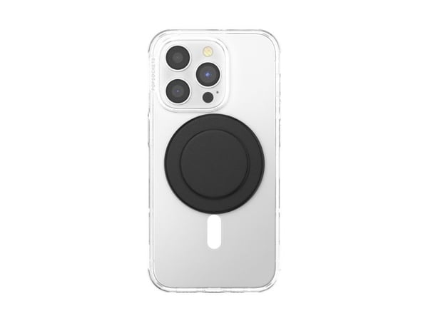 PopSockets PopGrip - Sormikahva/tukijalka matkapuhelimelle - MagSafe, pyöreä - musta