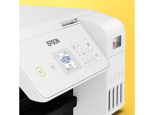 Epson EcoTank L3286 - Multifunksjonsskriver - farge - ink-jet - ITS - A4/Legal (medie) - opp til 10 spm (trykking) - 100 ark - USB, Wi-Fi - hvit