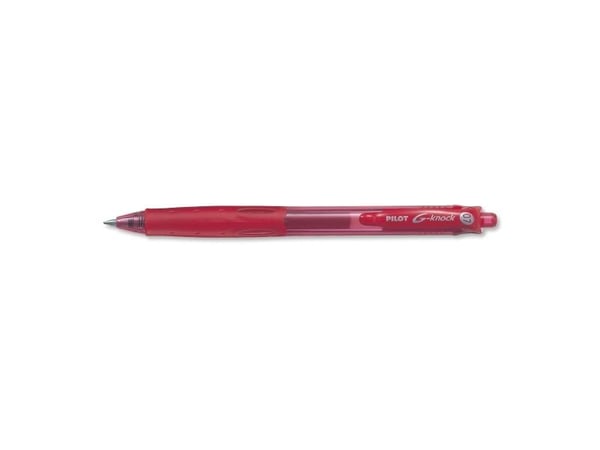 Pilot G-Knock - Rulleballpenn - rød - gelblekk - 0.7 mm - fin - retraktil