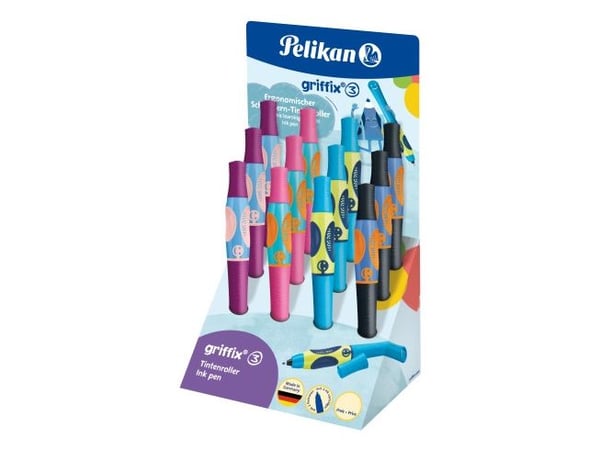 Pelikan 605366, 4 farger, Assorterte farger, Sort, Blå, Rosa, Assorterte farger, 12 stykker