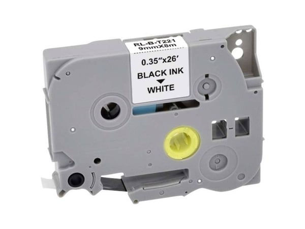 Renkforce RF-6027516, Svart på hvitt, Permanent akryl, Kontinuerlig etikett, TZe, Grå, Brother