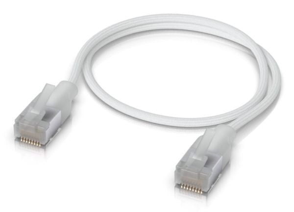 Ubiquiti UniFi - Koblingskabel - RJ-45 (hann) til RJ-45 (hann) - 3 mm - skjermet - CAT 6a - med støvel, innendørs - hvit