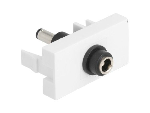 Delock - Strømadapter - 5,5 x 2,5 mm DC-jakk (hunn) til 5,5 x 2,1 mm DC-jakk (hann) - hvit