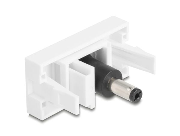 Delock - Easy 45 - trykklåsmodul - DC 5.5 x 2.5 mm ( female ) - 1 gang - hvit