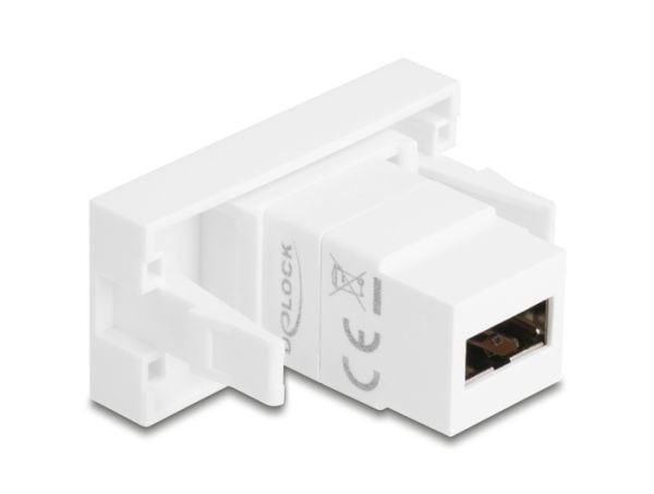 Delock Easy 45 -moduuli EASY-USB 2.0 Type-A naaras EASY-USB Type-A naaraaseen valkoinen