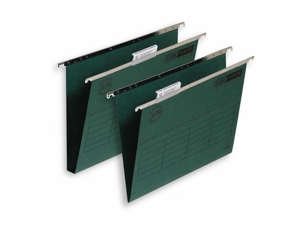 ELBA verticfile Ultimate - Hengefil - 30 mm - for Foolscap (343 x 432 mm) - UK-grønn (en pakke 50)