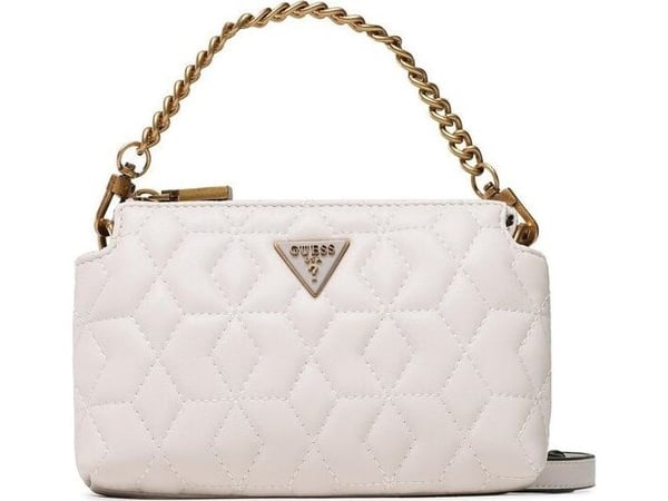 Guess, Elenia, Mini, Textile Crossbody Bag, Stone, QB867772, Women Women