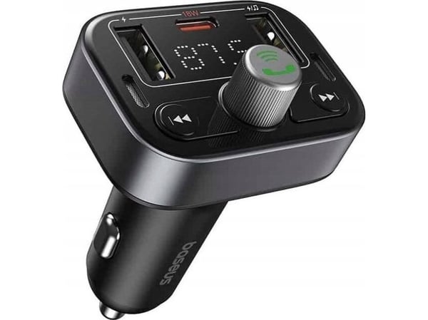 Baseus SUP0003754, Digitalt, FM, 87,5 - 108 MHz, LED, Bluetooth, Cigartenner/lighter