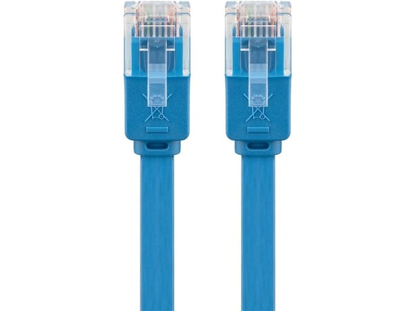 Goobay CAT 6Flat liitäntäkaapeli, U/UTP, sininen - kaapelin pituus 5 m