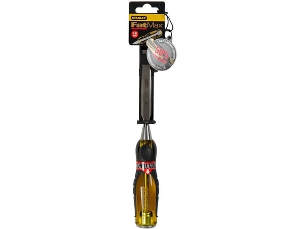 Stanley FATMAX 0-16-255, Bred meisel, Kromvanadiumstål, Sort, Gult, Metall, Plast, Gummi, 14 mm, 13 cm