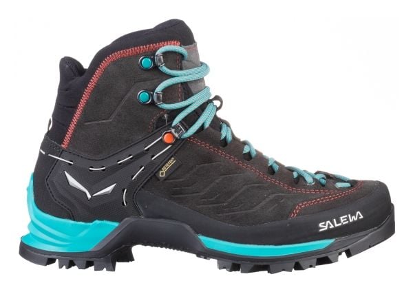 Salewa MTN Trainer Mid GTX, Hunkjønn, Voksen, Sort, Blå, Utestøvler, Turgåing, Turgåing, Black Magnet/Viridian Green