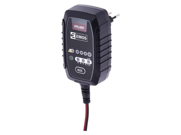 Emos N1015, 7.3 - 14.5 V, 0,8 A, 220 - 240 V, 50 Hz, 1,8 m, Overoppheting, Revers polaritet, Kortslutning