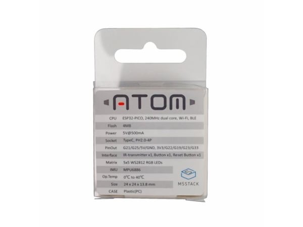 M5Stack C008-B, 240 MHz, 0 - 40 °C, 14 mm, 63 x 63 x 12 mm, 14 g, 24 mm