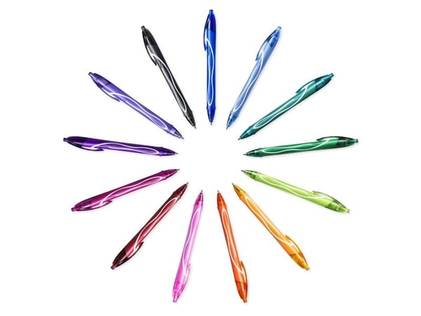 BIC 964765, Uttrekkbar gelépenn, Blå, Blå, Medium, Rund, 0,7 mm