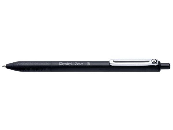 Pentel BX467-A, Klips, Uttrykkbar kulepenn med hengefeste, Sort