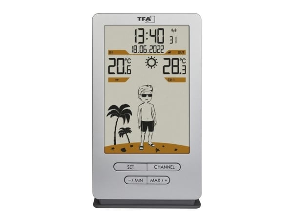 TFA-Dostmann Weather Jack, Sølv, Inne Termometer, Utendørs Barometer, Utendørs Barometer, Barometer, Termometer, Barometer, Termometer, Plast, 0 - ...