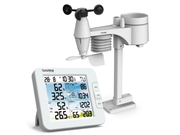 GARNI 925T, Hvit, Anemometer (vindhastighet), Inne Barometer, Inne hygrometer, Inne Termometer, Utendørs Barometer,..., Barometer, Hygrometer, Nedb...