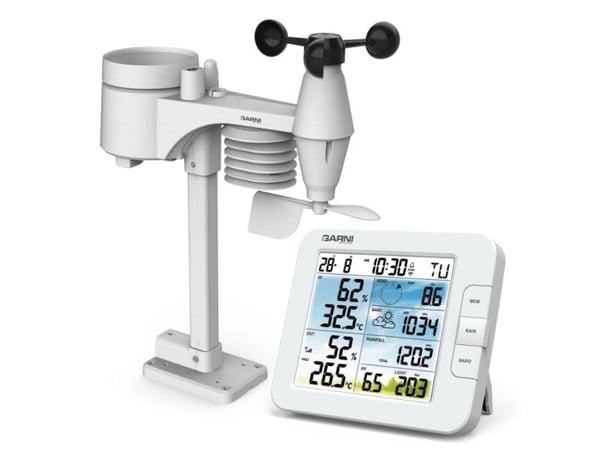 GARNI 925T, Hvit, Anemometer (vindhastighet), Inne Barometer, Inne hygrometer, Inne Termometer, Utendørs Barometer,..., Barometer, Hygrometer, Nedb...