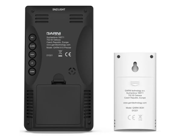 GARNI 615B Precise, Sort, Hvit, Inne Barometer, Inne hygrometer, Inne Termometer, Utendørs Barometer, Utendørs Fuktighetsmåler,..., Barometer, Hygr...