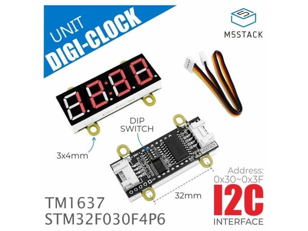 M5Stack U146, Skjermmodul, M5, M5Stack, Sort, Hvit, 5 V, 50 mm