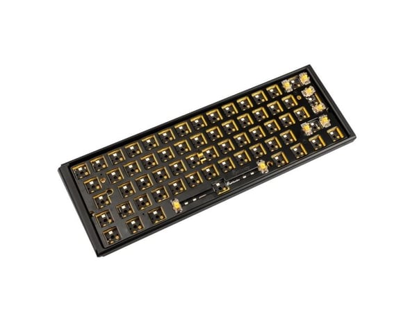 Ducky One 3 Hot-Swap Barebone Mini, 60%, Koblet med ledninger (ikke trådløs), USB, Mekanisk nøkkelbryter, RGB LED, Sort
