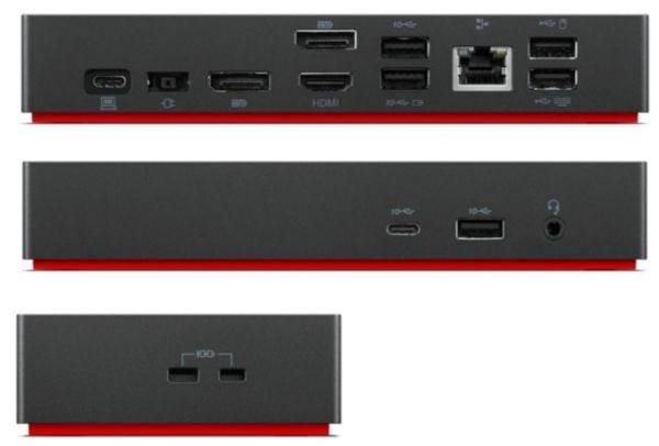 Lenovo - Dokkingstasjon - USB-C - HDMI, 2 x DP - 1GbE - 135 watt - CRU - Europa