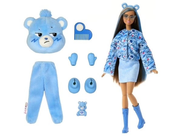 Mattel Barbie Cutie Reveal Care Bears överraskningsset Grumpy Bear (JCN96)