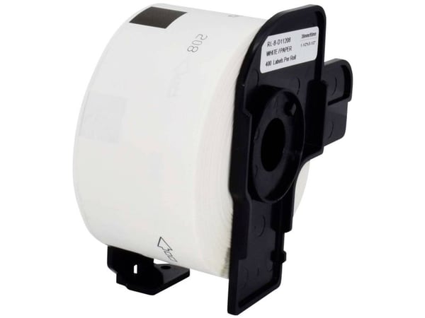 Renkforce RF-6027494, Hvit, Selvklebende skriveretikett, Kontinuerlig etikett, Rull, Papir, Direkte Termisk