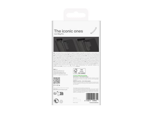PURO PUSGS25UICONMAGBLK, Omslag, Samsung, Galaxy S25 Ultra, 17,5 cm (6.9"), Svart