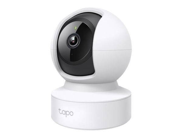 TP-Link Tapo C202, IP-sikkerhetskamera, Innendørs, Trådløs, Tak/bord, Sort, Hvit, Sfærisk